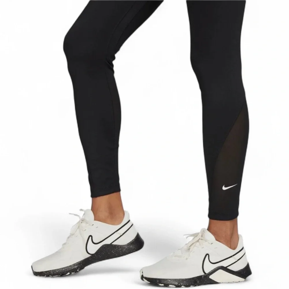 NIKE ONE Women TIGHT & DRI FIT HIGH RISE Yoga 7/8Leggings-Black - Picture 7 of 14
